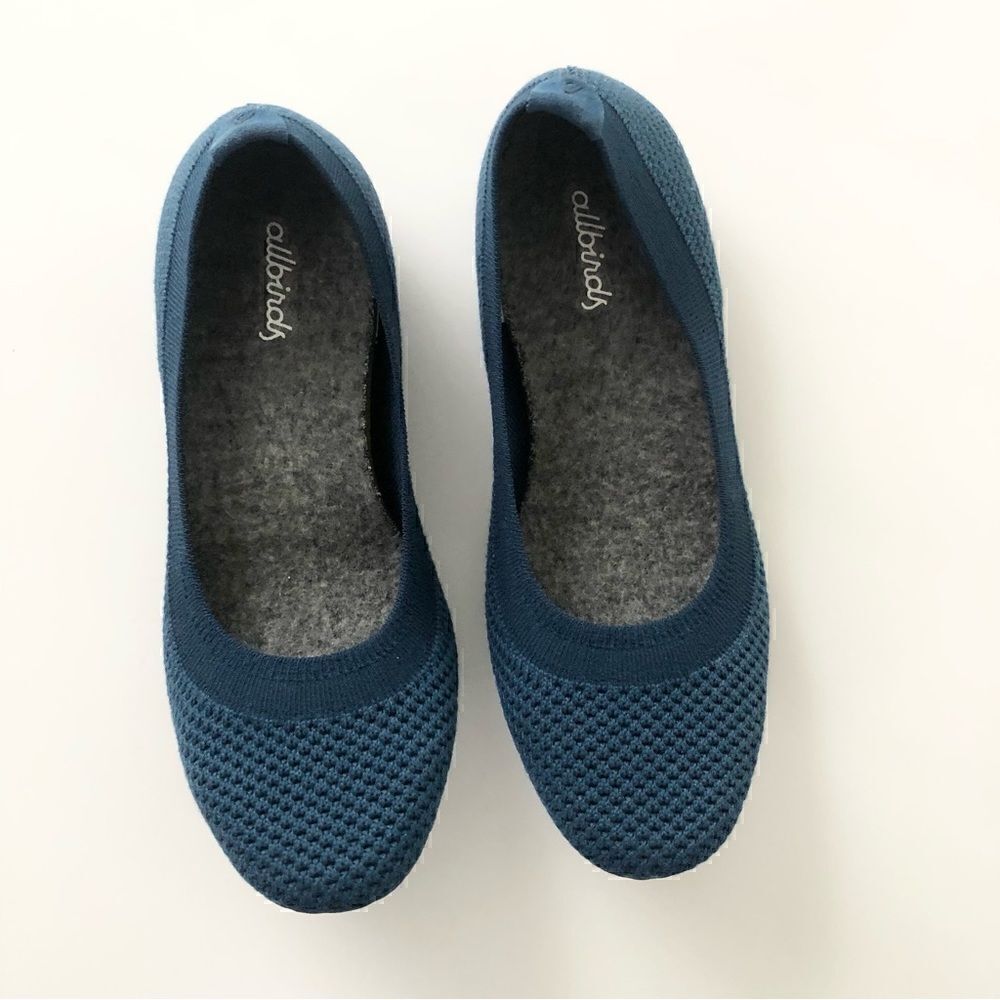 Allbirds blue Tree Breezers in woman’s size 5 slip on flexible flats wool
